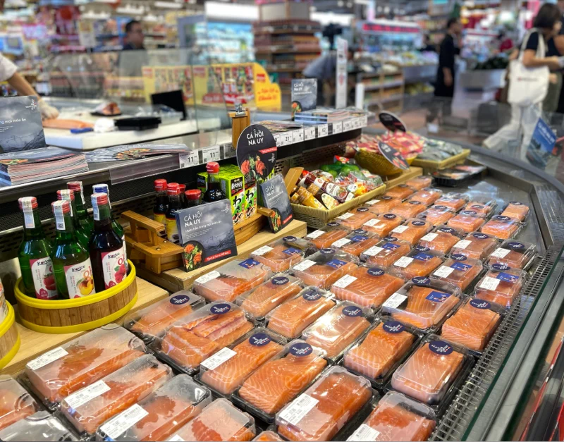 Norwegian salmon sold in supermarket chains in Vietnam